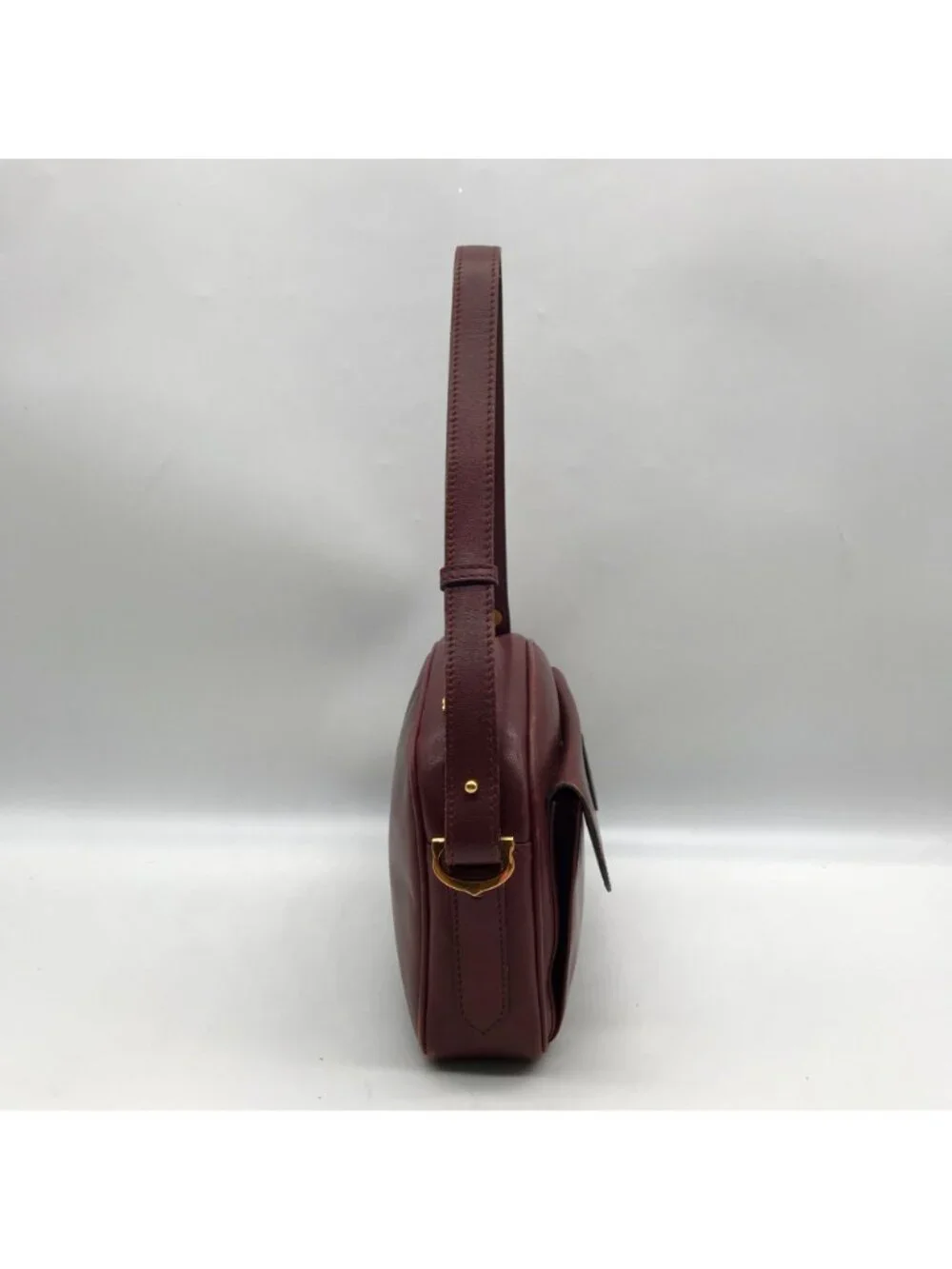 Cartier Burgundy Leather Must De Cartier Shoulder Bag